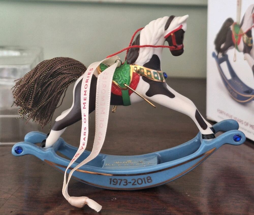 2018 Hallmark Keepsake Forty-Five Years of Memories Rocking Horse Ornament